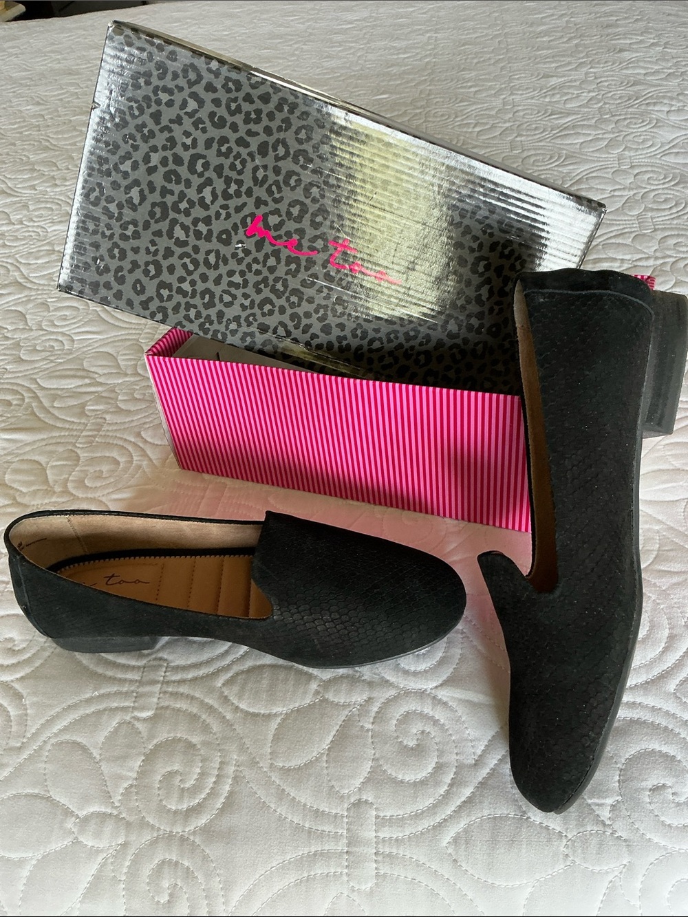 Suede Black Loafers by Me too *7.5